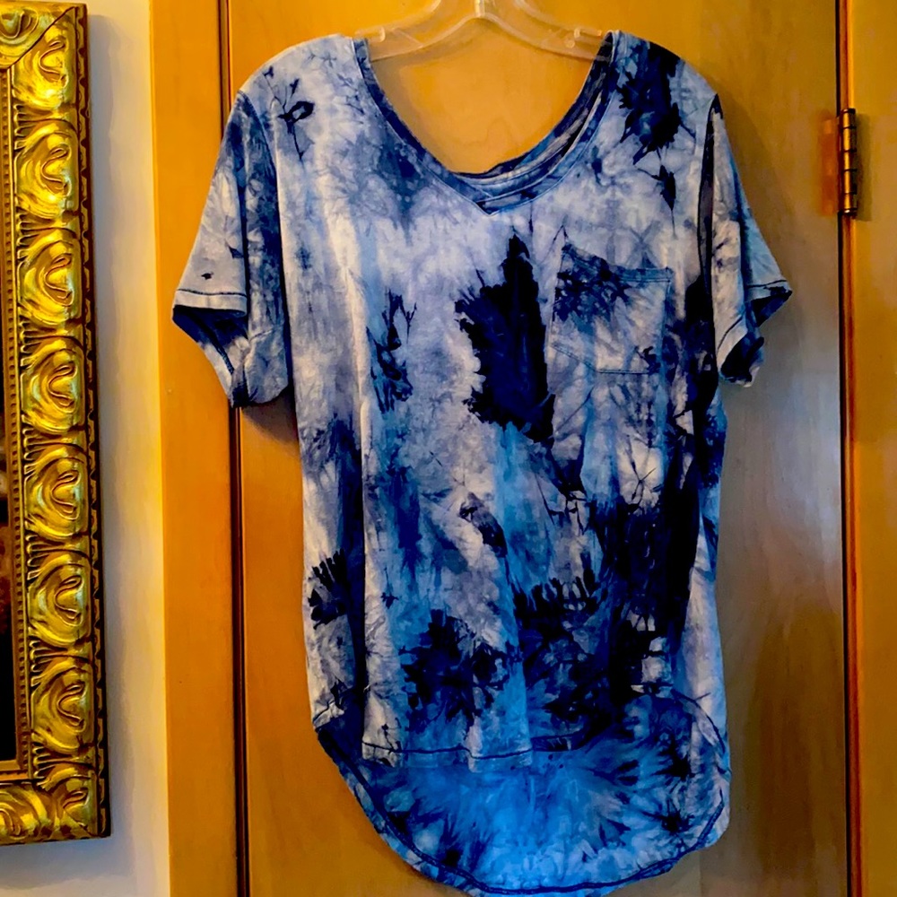 Ladies tie dye blue my favorite T-shirt size large